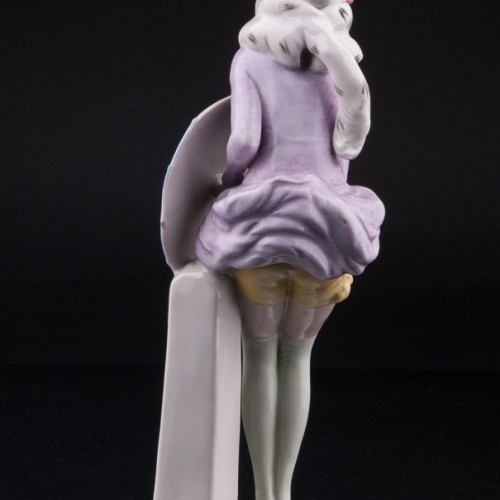 "Шаловливый ветерок", девушка с зонтиком, Carl Scheidig, Германия, нач. 20 в