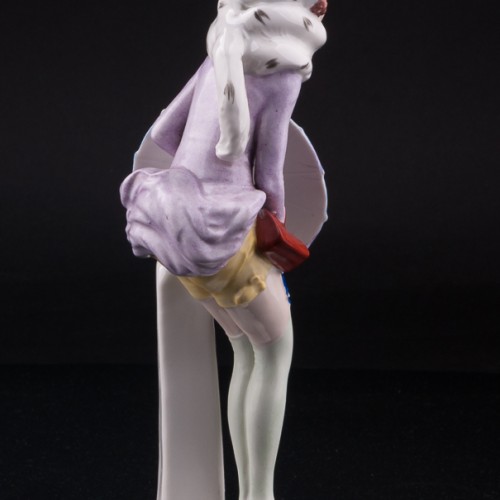 "Шаловливый ветерок", девушка с зонтиком, Carl Scheidig, Германия, нач. 20 в