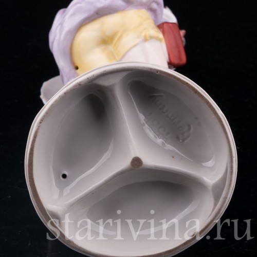 "Шаловливый ветерок", девушка с зонтиком, Carl Scheidig, Германия, нач. 20 в