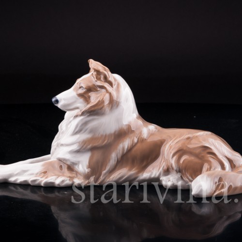 Фигурка собаки из фарфора Колли, Royal Copenhagen, Дания, вт. пол. 20 в.