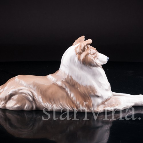 Фигурка собаки из фарфора Колли, Royal Copenhagen, Дания, вт. пол. 20 в.