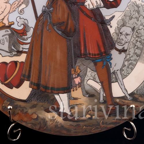 Декоративная фарфоровая тарелка После сражения, Villeroy & Boch, Германия, 1898 г.