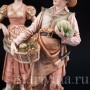 Старинная статуэтка из фарфора С рынка, пара, Royal Dux, Чехия, нач. 20 в.