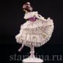 Фарфорвая статуэтка Танцующая девушка, кружевная, Volkstedt, Германия, сер. 20 в.
