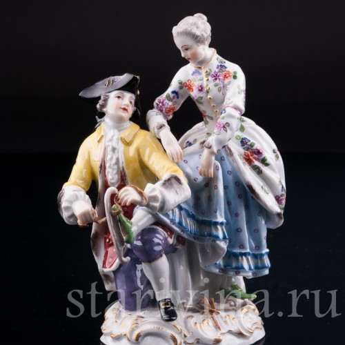 Аллегория зимы, катание на коньках, Meissen, Германия, кон. 19 - нач. 20 вв