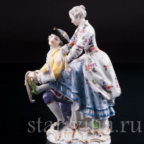 Аллегория зимы, катание на коньках, Meissen, Германия, кон. 19 - нач. 20 вв