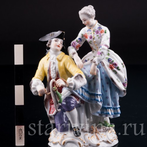 Аллегория зимы, катание на коньках, Meissen, Германия, кон. 19 - нач. 20 вв