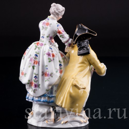 Аллегория зимы, катание на коньках, Meissen, Германия, кон. 19 - нач. 20 вв