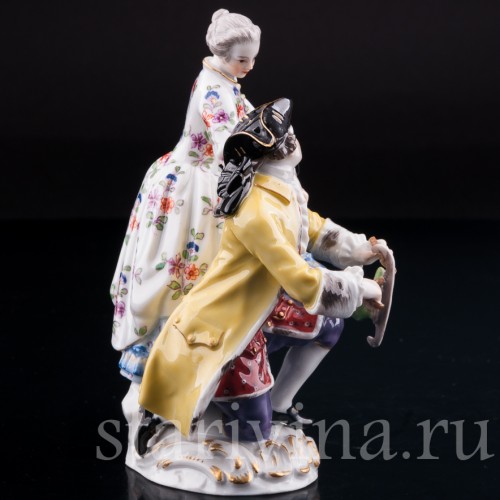 Аллегория зимы, катание на коньках, Meissen, Германия, кон. 19 - нач. 20 вв