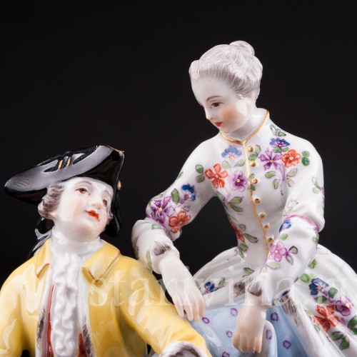 Аллегория зимы, катание на коньках, Meissen, Германия, кон. 19 - нач. 20 вв