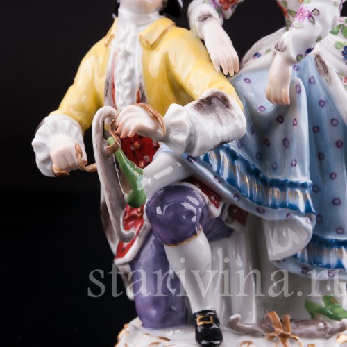 Аллегория зимы, катание на коньках, Meissen, Германия, кон. 19 - нач. 20 вв