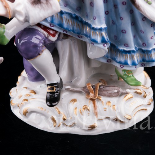 Аллегория зимы, катание на коньках, Meissen, Германия, кон. 19 - нач. 20 вв