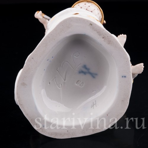 Антикварная фарфоровая композиция Астрономия, три путти, аллегория науки, Meissen, Германия, кон. 19 - нач. 20 вв.