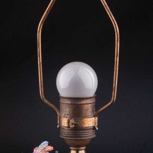 Одалиска и арапчонок с попугаем, лампа, Muller & Co, Германия, нач. 20 в