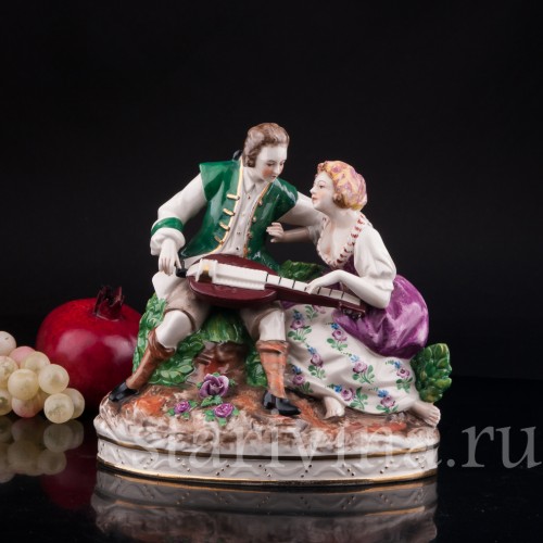 Пара с колесной лирой, Дрезден, Германия, нач. 20 в