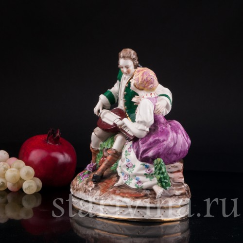 Пара с колесной лирой, Дрезден, Германия, нач. 20 в