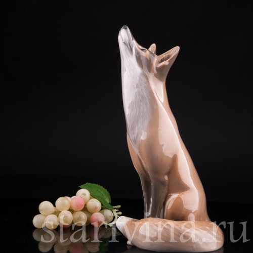Фарфорвая статуэтка Лиса, Royal Copenhagen, Дания, 1920 гг.