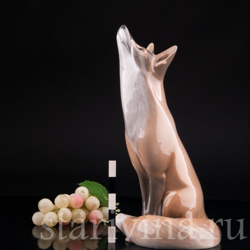 Фарфорвая статуэтка Лиса, Royal Copenhagen, Дания, 1920 гг.