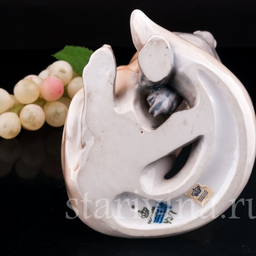 Фарфорвая статуэтка Лиса, Royal Copenhagen, Дания, 1920 гг.