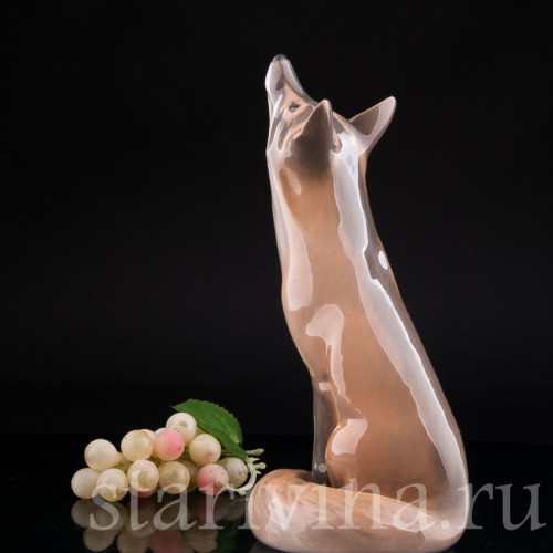Фарфорвая статуэтка Лиса, Royal Copenhagen, Дания, 1920 гг.
