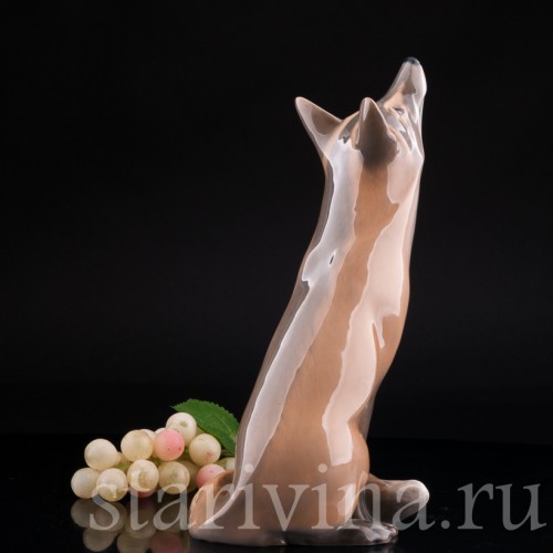 Фарфорвая статуэтка Лиса, Royal Copenhagen, Дания, 1920 гг.