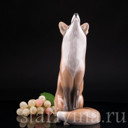 Фарфорвая статуэтка Лиса, Royal Copenhagen, Дания, 1920 гг.