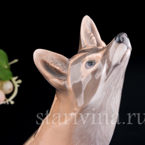 Фарфорвая статуэтка Лиса, Royal Copenhagen, Дания, 1920 гг.