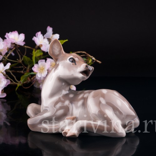 Фарфорвая статуэтка Олененок, Royal Copenhagen, Дания, 1974-1978 гг.