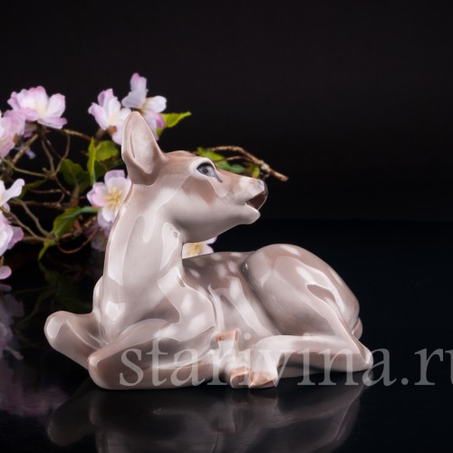 Фарфорвая статуэтка Олененок, Royal Copenhagen, Дания, 1974-1978 гг.