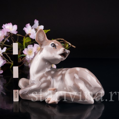 Фарфорвая статуэтка Олененок, Royal Copenhagen, Дания, 1974-1978 гг.