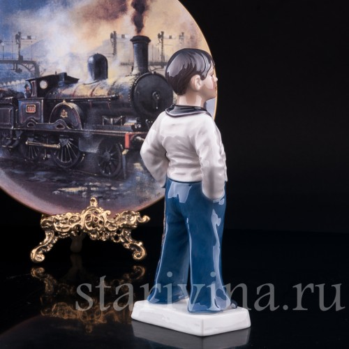 Фигурка мальчика из фарфора Морячок, Dahl Jensen, Дания, 1920-80 гг.