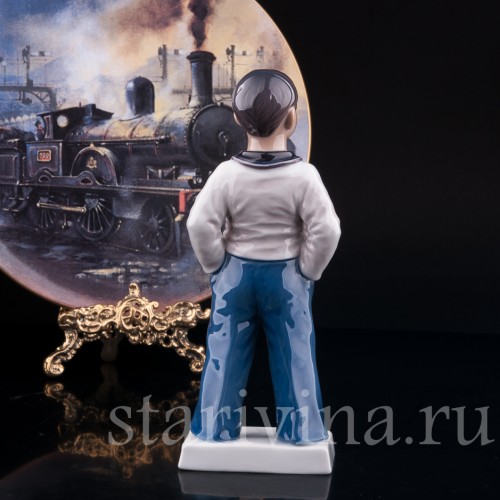 Фигурка мальчика из фарфора Морячок, Dahl Jensen, Дания, 1920-80 гг.