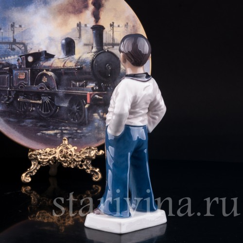 Фигурка мальчика из фарфора Морячок, Dahl Jensen, Дания, 1920-80 гг.