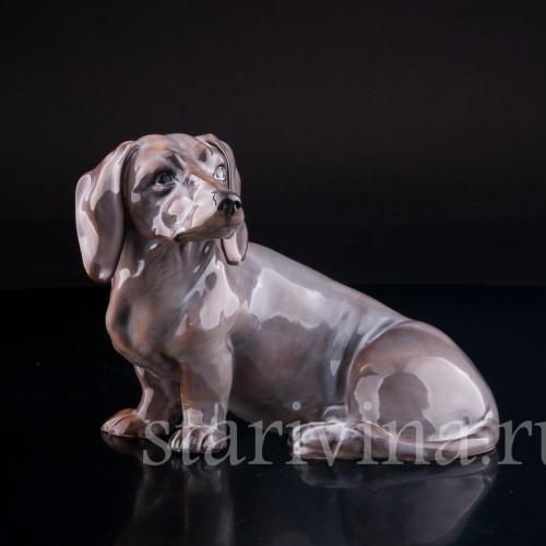 Статуэтка собаки из фарфора Такса, Rorstrand, Швеция, кон. 19 - нач. 20 вв.