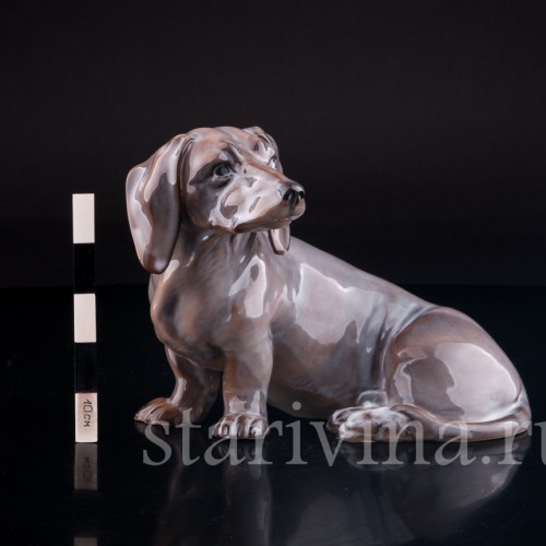 Статуэтка собаки из фарфора Такса, Rorstrand, Швеция, кон. 19 - нач. 20 вв.