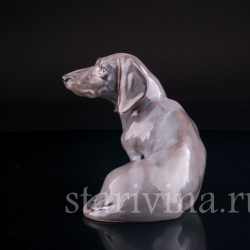 Статуэтка собаки из фарфора Такса, Rorstrand, Швеция, кон. 19 - нач. 20 вв.