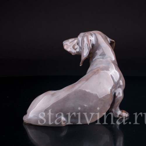 Статуэтка собаки из фарфора Такса, Rorstrand, Швеция, кон. 19 - нач. 20 вв.