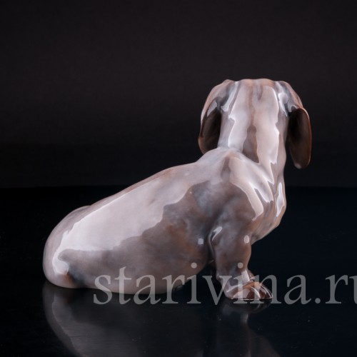 Статуэтка собаки из фарфора Такса, Rorstrand, Швеция, кон. 19 - нач. 20 вв.