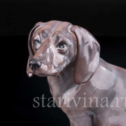 Статуэтка собаки из фарфора Такса, Rorstrand, Швеция, кон. 19 - нач. 20 вв.