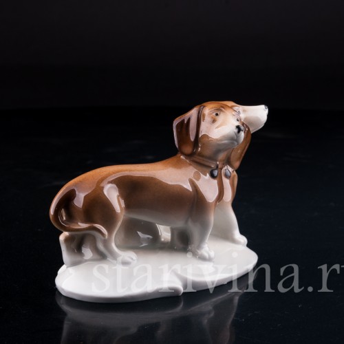 Фарфорвая статуэтка собак Две таксы, Wagner & Apel, Германия, 1951-74 гг.