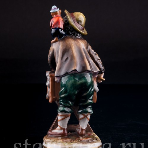 Шарманщик с обезьянкой, Дрезден, Германия, кон. 19 в