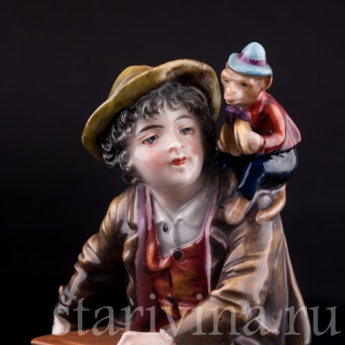 Шарманщик с обезьянкой, Дрезден, Германия, кон. 19 в