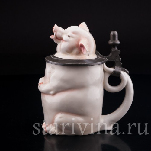 Кружка Поросенок, 0.3 л, Von Schierholz, Германия, 1900 гг