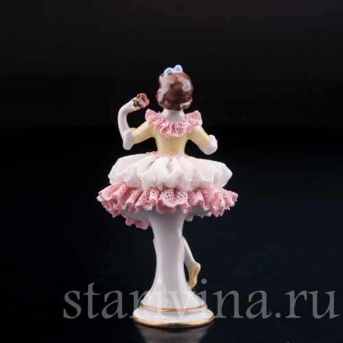 Девочка, кружевная, миниатюра, Volkstedt, Германия, вт. пол. 20 в