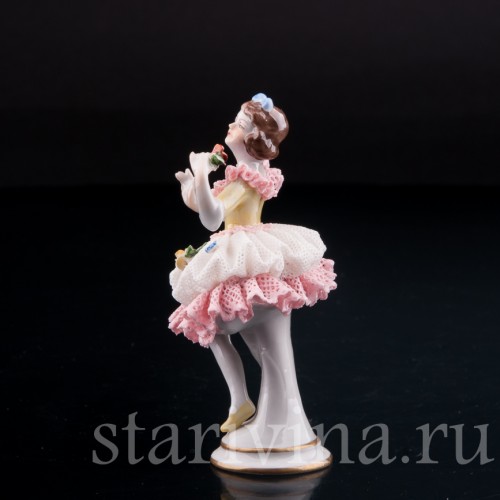 Девочка, кружевная, миниатюра, Volkstedt, Германия, вт. пол. 20 в