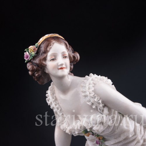 Анна Павлова в роли Китри, кружевная, Volkstedt, Германия, до 1935 г