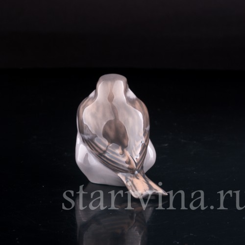 Статуэтка птицы из фарфора Воробей, миниатюра, Royal Copenhagen, Дания, 1967 г.