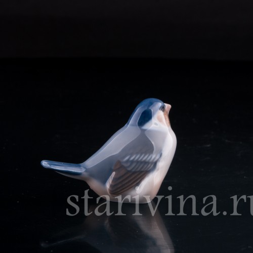 Фарфорвая статуэтка птицы Синица, миниатюра, Royal Copenhagen, Дания, 1957 г.