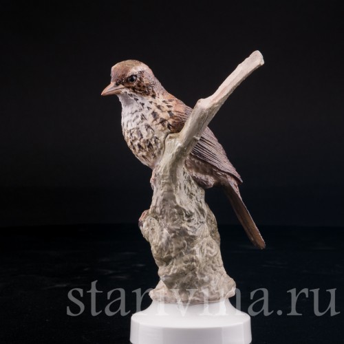 Фарфорвая статуэтка птицы Певчий дрозд, Англия, вт. пол. 20 в.