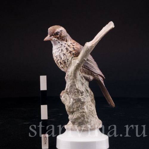 Фарфорвая статуэтка птицы Певчий дрозд, Англия, вт. пол. 20 в.